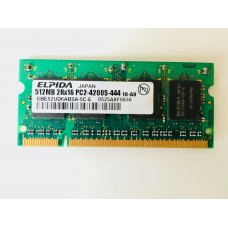 Elpida (EBE52UD6ABSA-5C-E) 512MB PC-4200 DDR2-533MHz SODIMM 200pin