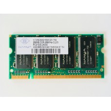 Nanya (NT256D64SH8BAGM-75B) 256MB PC-2100 DDR-266MHz SODIMM 200pin