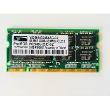 ProMOS (V826664G24SASG-C0) 512MB PC-2700 DDR-333MHz SODIMM 200pin